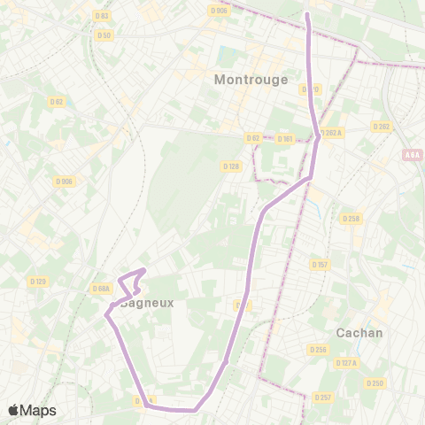 RATP Porte d'Orléans <> Dampierre map