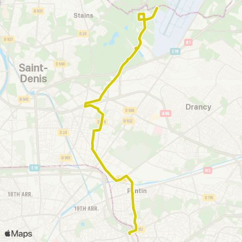 RATP Porte des Lilas <> Place Casanova map