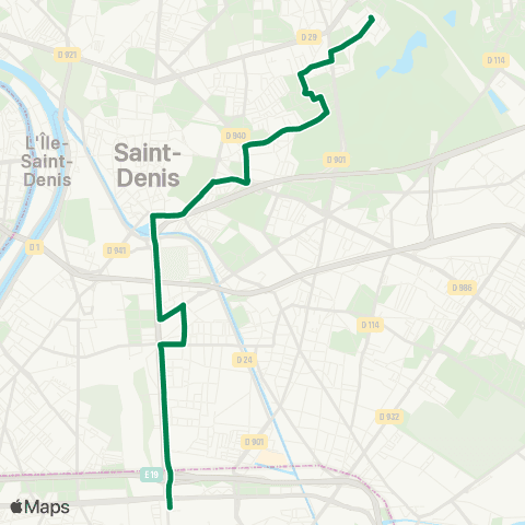 RATP Porte de la Chapelle <> Moulin Neuf map