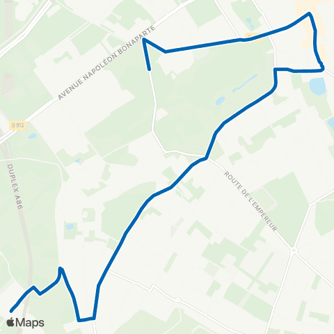 RATP Les Pince-Vins <> Collège la Malmaison map