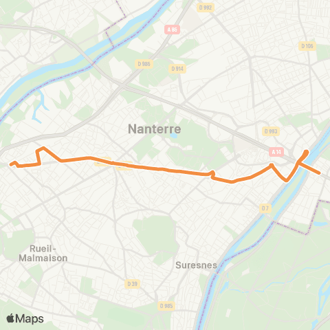 RATP Pont de Neuilly - Métro <> Rueil-Malmaison RER map