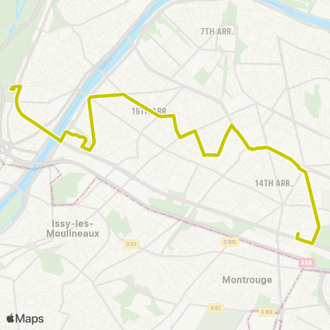 RATP Montsouris - Tombe Issoire <> Pte d'Auteuil map