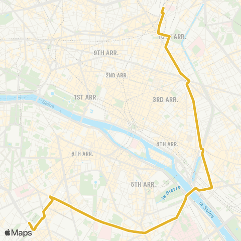 RATP Montparnasse 2 - Gare TGV <> Gare du N. map