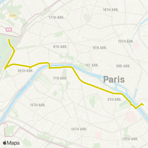 RATP Pte de la Muette <> Gare de Lyon - Maison de la RATP map