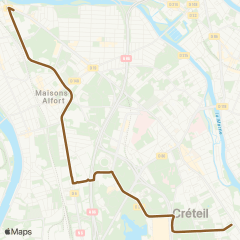 RATP Paul Casalis / la Gaité <> École Vétérinaire de Maisons-Alfort map