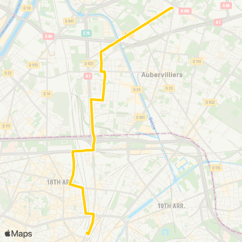 RATP Six Routes - Tramway <> Gare du Nord map