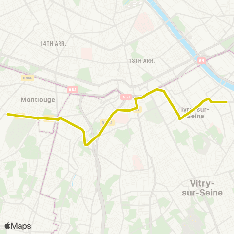 RATP Châtillon - Montrouge <> Gambetta map