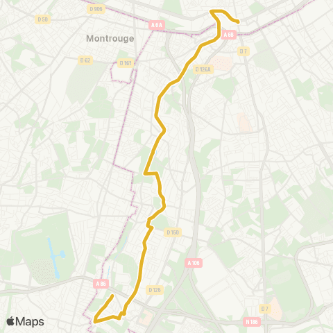 RATP Porte d'Italie - Métro <> Pasteur map