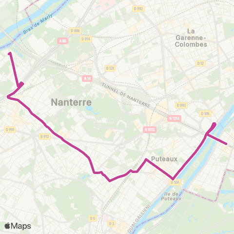 RATP Pont de Neuilly - Métro <> Boul. de la Seine map