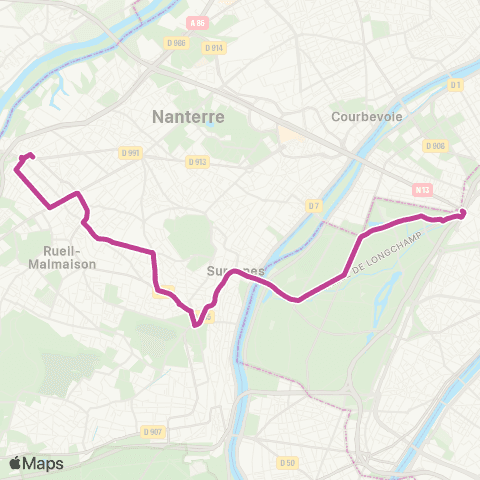 RATP Gare de Rueil-Malmaison <> Pte Maillot - Métro - RER map