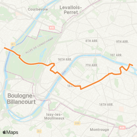 RATP Porte de Passy <> Hôtel de Ville map