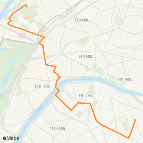 RATP Luxembourg <> Hôpital Américain map