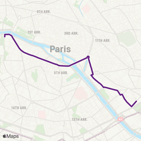 RATP Porte de Reuilly <> Invalides map