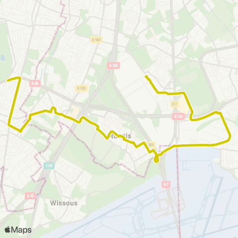 RATP Marché Intl de Rungis <> Gare de la Croix de Berny map