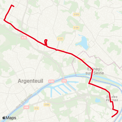 RATP Bongarde <> Gare de Franconville map