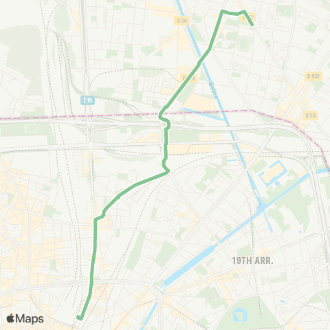 RATP André Karman <> Gare du Nord map