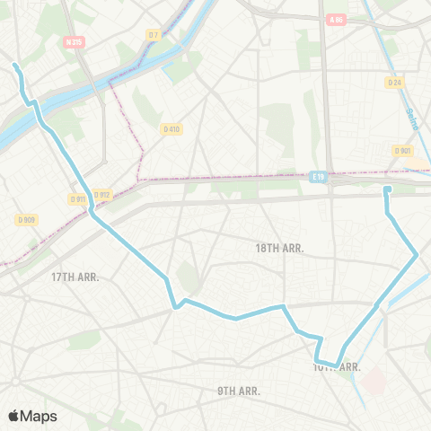 RATP Gabriel Péri - Métro <> Pte d'Aubervilliers map