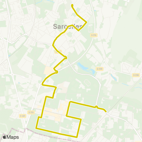 RATP Garges - Sarcelles RER <> Pl. du Souvenir Français map