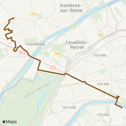 RATP Musée d'Orsay <> Charlebourg map
