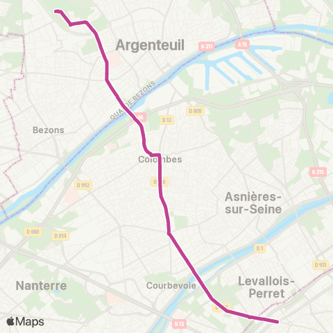RATP Pte de Champerret <> Collège Claude Monet map