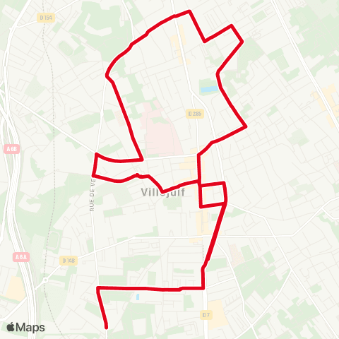 RATP Youri Gagarine <> Villejuif - Louis Aragon map