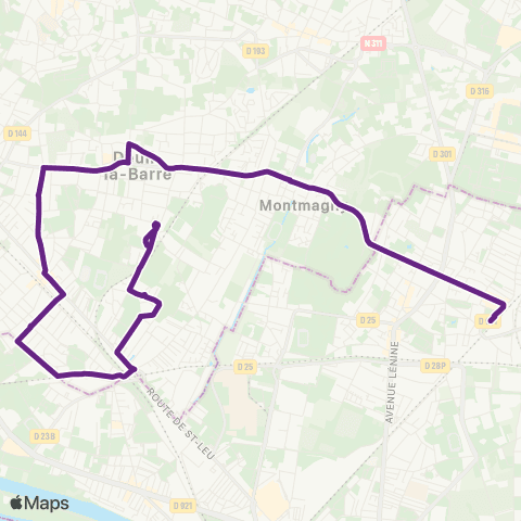 RATP Gare de Pierrefitte - Stains RER <> Zone Artisanale du Moutier map