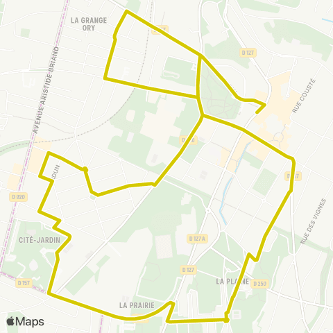RATP L'Orangerie <> Mairie de Cachan map