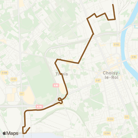 RATP Les Ardoines RER <> Gare de Thiais-Orly map