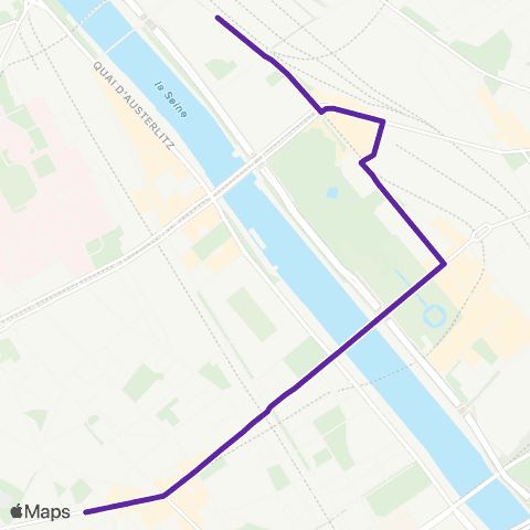 Substitution Métro RATP Bus de substitution Métro 14 map