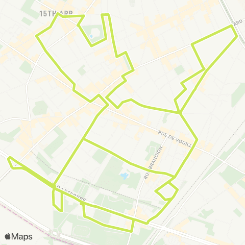 RATP La Traverse Brancion-Commerce map