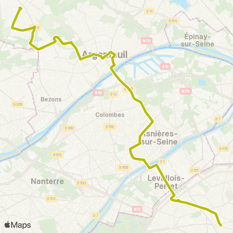 RATP Gare de Cormeilles-en-Parisis <> Gare St-Lazare map