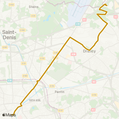 RATP Garonor <> Gare de l'Est map