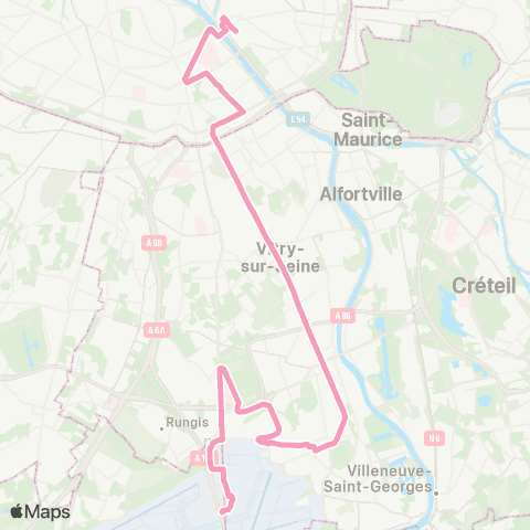 RATP Gare de Lyon - Van Gogh <> Aéroport Orly 4 map