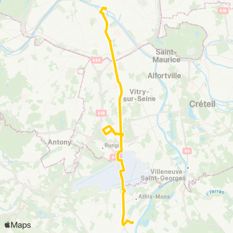 RATP Châtelet <> Juvisy RER map