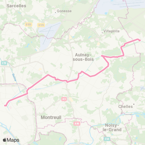 RATP Gare de l'E. <> Gare de Villeparisis - Mitry-le-Neuf map