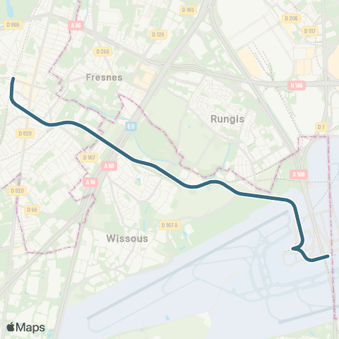 RATP Desserte aéroportuaire Orly ORY map
