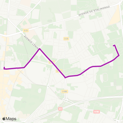 RATP Cité Floréal <> Marché de Saint-Denis map