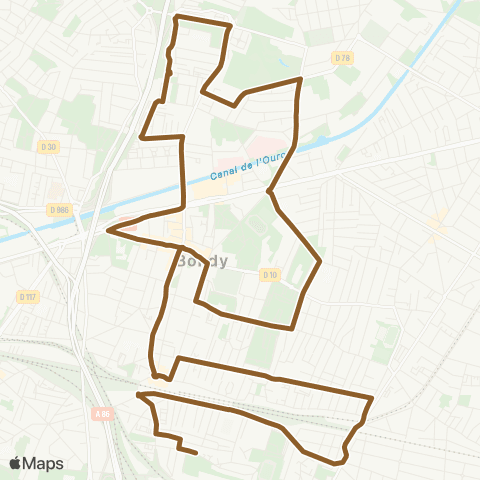 RATP Transport Urbain Bondynois map