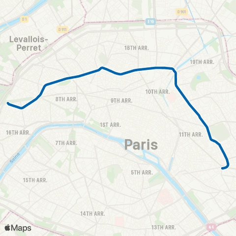 RATP Nation <> Porte Dauphine map