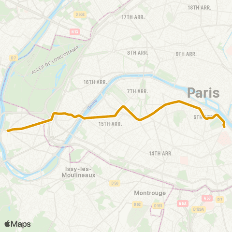 RATP Boulogne-Pont de Saint Cloud <> Austerlitz map