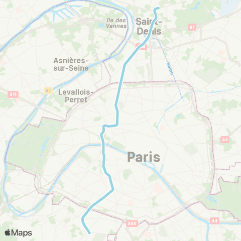 RATP Châtillon-Montrouge <> St-Denis/Les Courtilles map