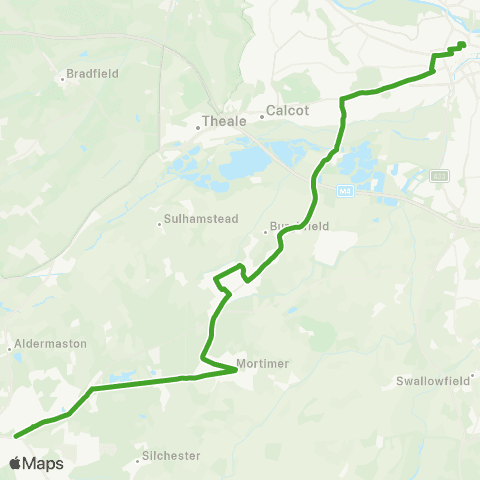 Reading Buses Blagrave Street - Glenapp Grange map