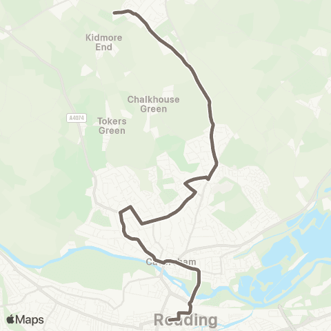 Reading Buses Friar Street - Chiltern Edge School map