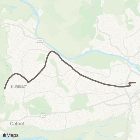 Reading Buses Little Heath School - Station Road map