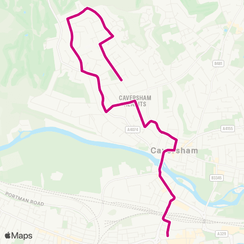 Reading Buses Friar Street - St Andrews Church map