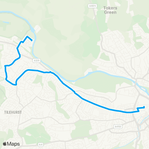 Reading Buses Chestnut Grove - Station Road map