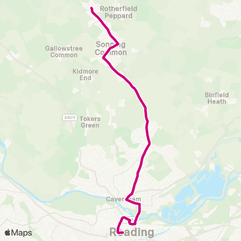 Reading Buses The Unicorn - Friar Street map