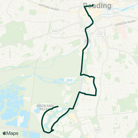 Reading Buses St Marys Butts - Lime Square map