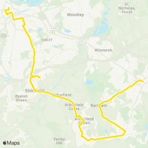 Reading Buses St Marys Butts - Broad Street map