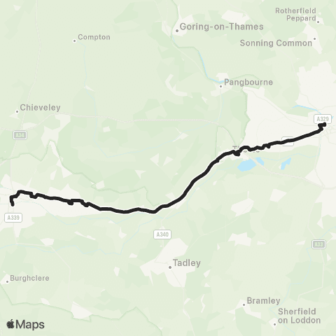 Reading Buses Blagrave Street - Newbury Wharf map
